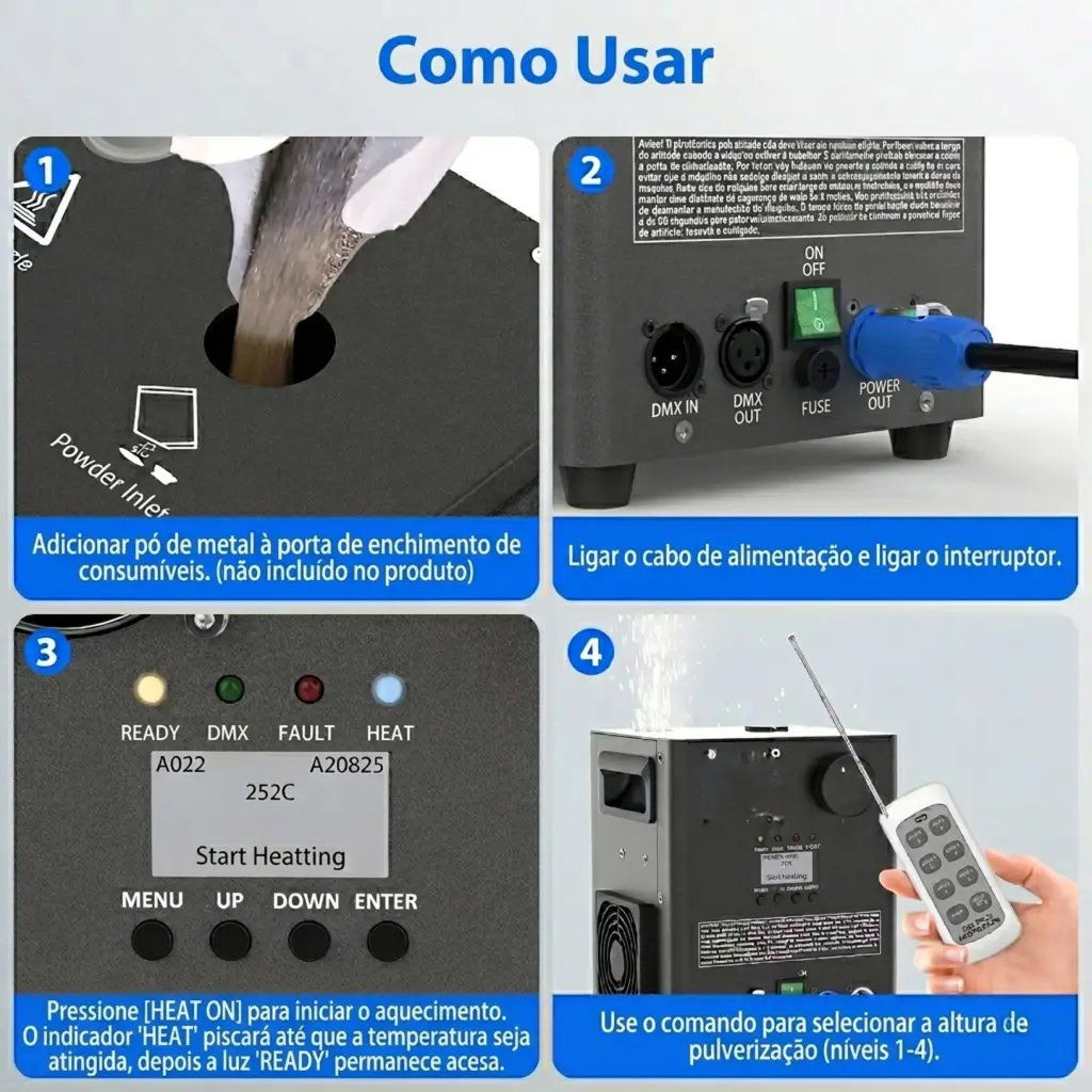 Pack de 2 máquinas profissionais Fogo Frio 800W c/ mala de transporte - Image 5